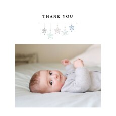 Baby Thank You Cards Liberty Origami Stars 2 Photos Blue