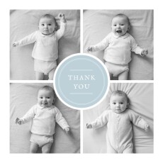 Baby Thank You Cards Medallion (Large) Blue