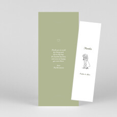 Wedding Thank You Cards Your day, your way (Bookmark) Green