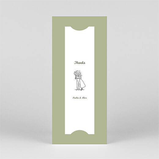 Wedding Thank You Cards Your day, your way (Bookmark) Green - View 2