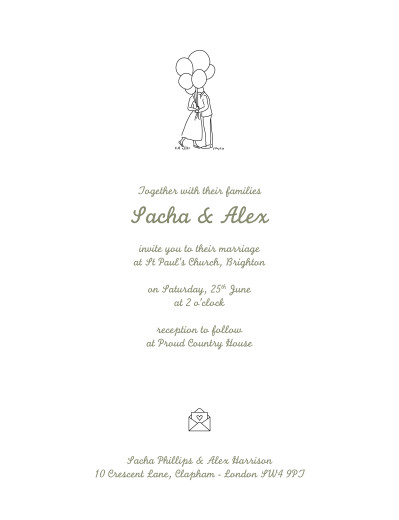 Wedding Invitations Your day, your way (Timeline) Green - Front