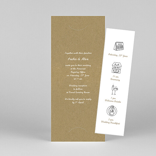 Wedding Invitations Your day, your way (Bookmark) Kraft - View 1