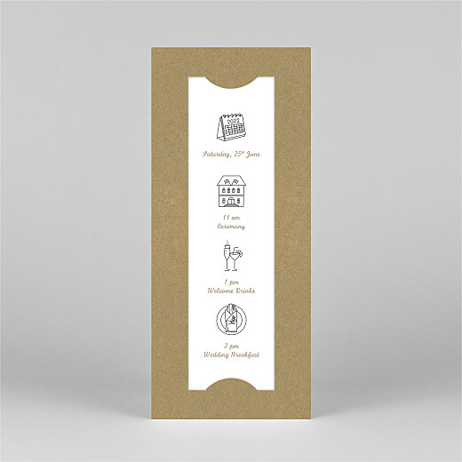 Wedding Invitations Your day, your way (Bookmark) Kraft - View 2