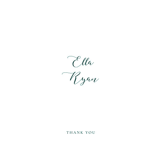 Wedding Thank You Cards Fields Of Gold (Foil) Green - Page 1
