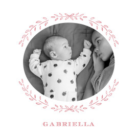 Baby Announcements Poem Photo Pink