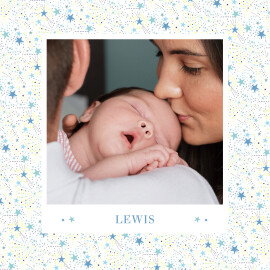 Baby Announcements Liberty Stars Photo (4 pages) Blue