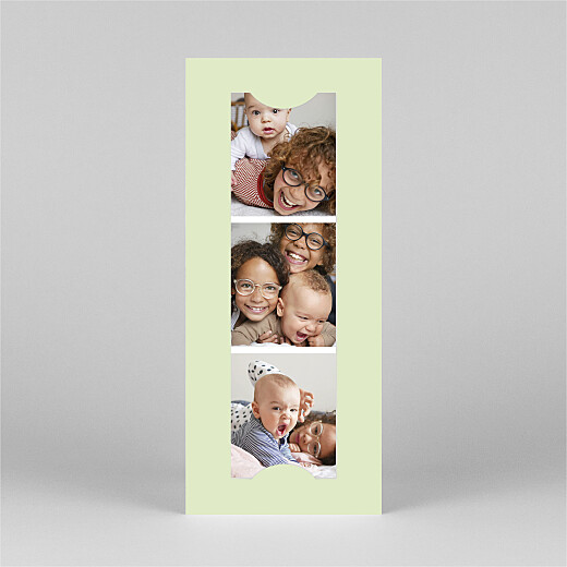 Baby Thank You Cards All about me (Bookmark) Green - View 3
