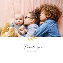 Baby Thank You Cards Lovely Laurel White