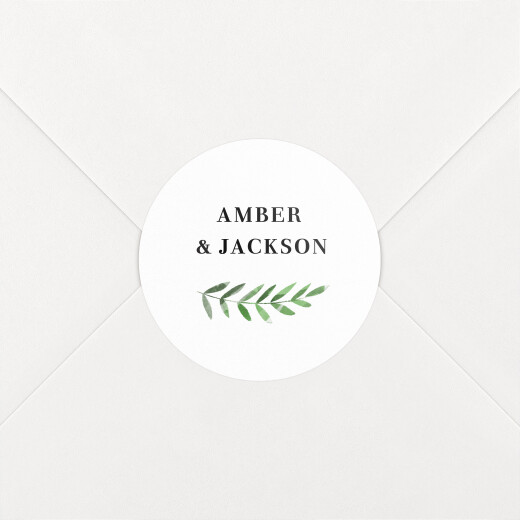 Wedding Envelope Stickers Cascading Canopy Green - View 1