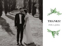 Wedding Thank You Cards Cascading Canopy (4 Pages) Green