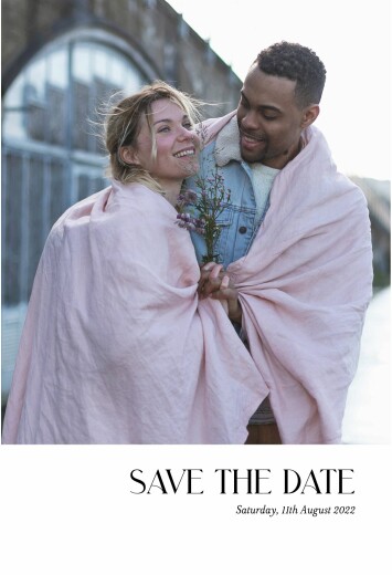 Save The Dates Adored White - Front