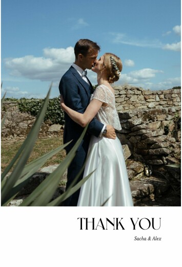 Wedding Thank You Cards Adored White - Page 1