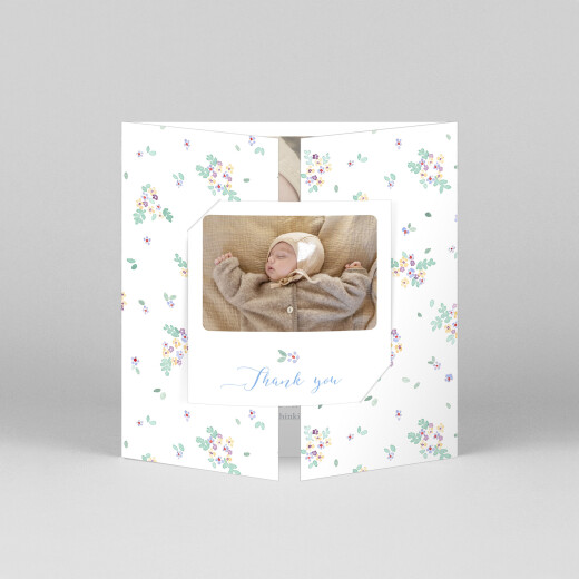 Baby Thank You Cards Primrose Hill (Gatefold) White - View 1