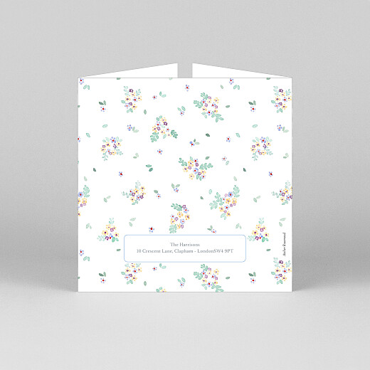 Baby Thank You Cards Primrose Hill (Gatefold) White - View 3