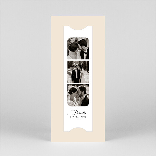 Wedding Thank You Cards Tender Moments (Bookmark) Beige - View 2