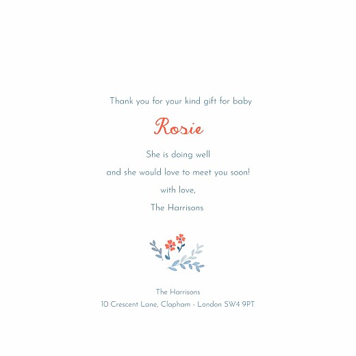 Baby Thank You Cards Little Rambler (4 pages) Blue - Page 3
