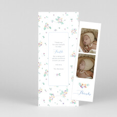 Baby Thank You Cards Primrose Hill (Bookmark) White