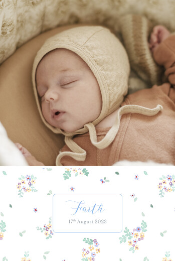 Baby Announcements Primrose Hill (Portrait) White - Front