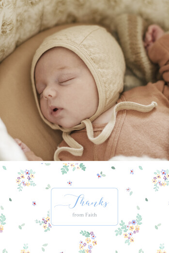 Baby Thank You Cards Primrose Hill (Portrait) 4 Pages White - Page 1