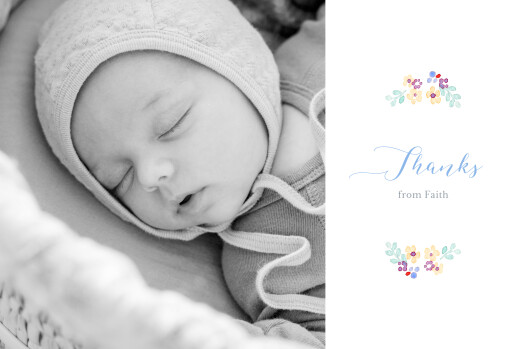 Baby Thank You Cards Primrose Hill (4 pages) White - Page 1
