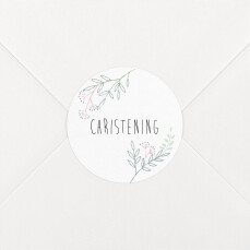 Christening Stickers Pleasant Pastures Green Pink