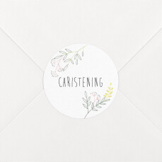Christening Stickers Pleasant Pastures green and Yellow