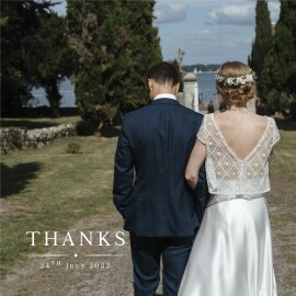 Wedding Thank You Cards Nice Detail (4 Pages) White