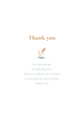 Baby Thank You Cards Liberty lapin (portrait) aqua - Page 3