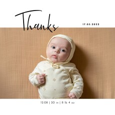 Baby Thank You Cards Candor (4 pages) Green