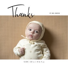 Baby Thank You Cards Candor (4 pages) Pink