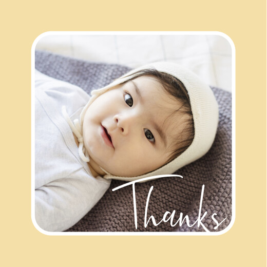 Baby Thank You Cards Bonbons (4 pages) Yellow - Page 1