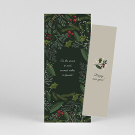 Christmas Cards Winter Berries (Bookmark) Green
