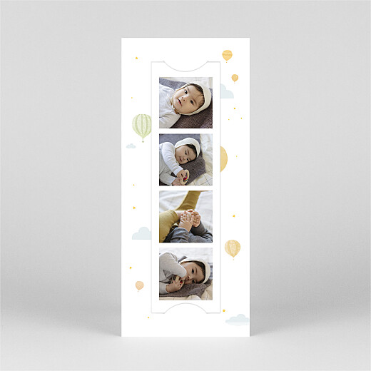 Baby Thank You Cards Little highflyer (Bookmark) Yellow - View 2