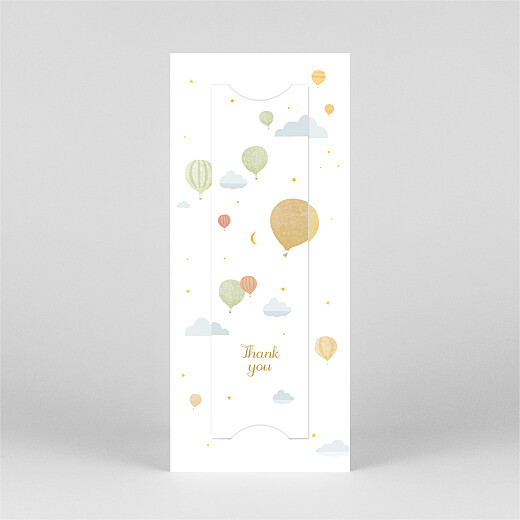 Baby Thank You Cards Little highflyer (Bookmark) Yellow - View 3