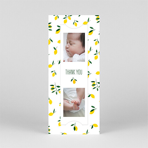 Baby Thank You Cards The Golden Orchard (Bookmark) Yellow - View 2