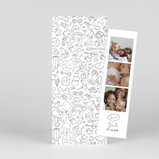 Baby Announcements Colour in! by OMY (Bookmark) White