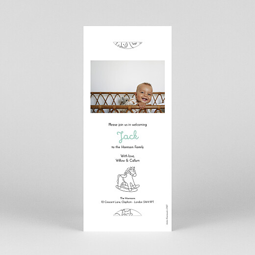 Baby Announcements Colour in! by OMY (Bookmark) White - View 4