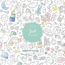 Baby Announcements Colour in! by OMY (4 pages) Colours