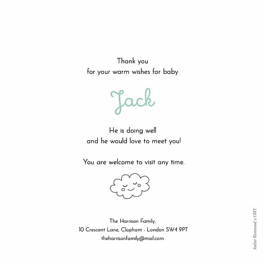 Baby Thank You Cards Colour in! by OMY (4 pages) White - Page 3
