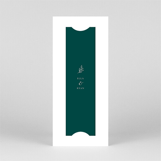 Wedding Thank You Cards Pleasant Pastures (Bookmark) Green - View 2