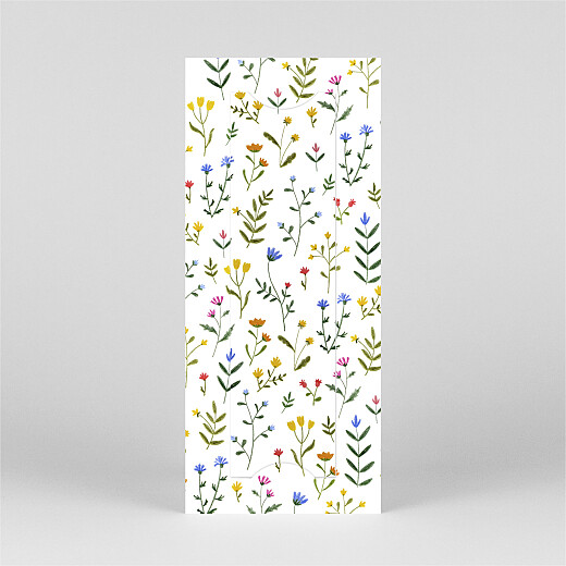 Baby Thank You Cards Wildflowers (Bookmark) White - View 3