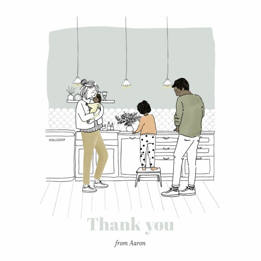 Baby Thank You Cards Family Moments (4 Pages) White - Page 1