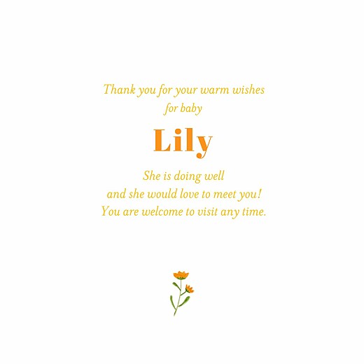Baby Thank You Cards Wildflowers (4 pages) - Page 3