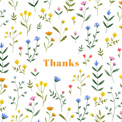 Baby Thank You Cards Wildflowers (4 pages) - Page 1