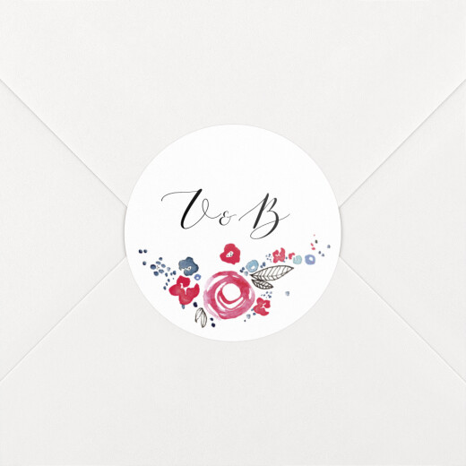 Wedding Envelope Stickers Romance White - View 1