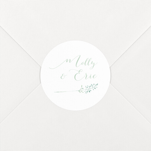 Wedding Envelope Stickers Country Meadow Green - View 1