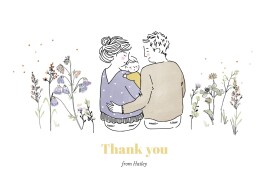 Baby Thank You Cards Rural Life (4 Pages) White