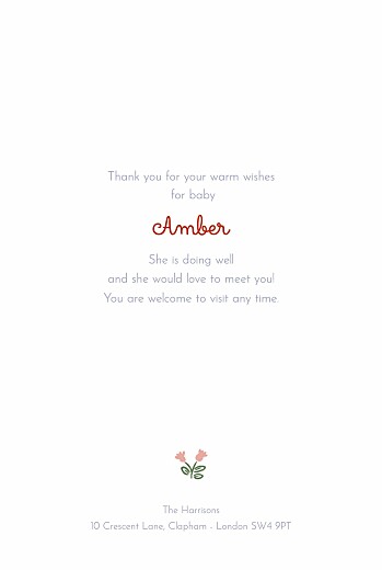 Baby Thank You Cards Busy Lizzies (4 pages) Beige - Page 3