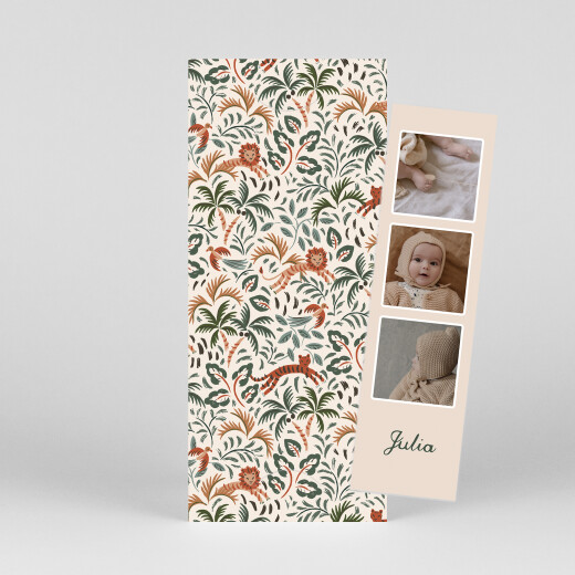 Baby Thank You Cards Jungle Rhythm (Bookmark) - View 1
