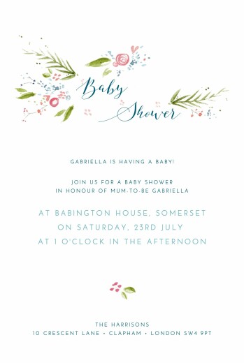 Baby Shower Invitations One Spring Day White - Front
